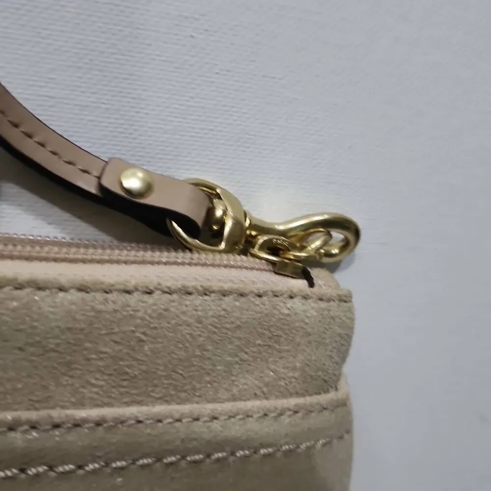 Vintage Coach Park wristlet beige suede Y2K